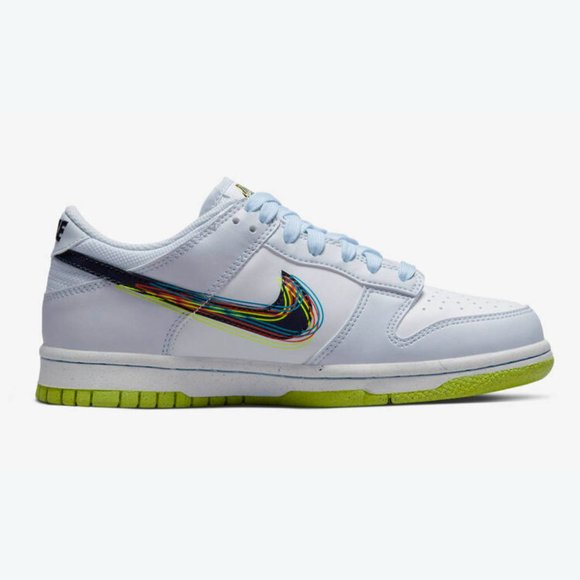 [BRAND NEW] NIKE DUNK LOW 3D SWOOSH GREY GRADE SCHOOL SHOES SIZE 6Y SNEAKERS - Picture 5 of 13